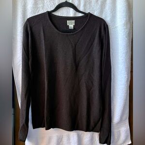 Chico’s Apparel Pebble Stitch L/S Pullover Black; NWT; M/8